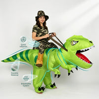 Inflatable Riding T-Rex Costume — Adult & Child