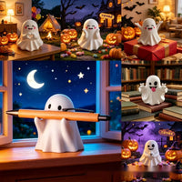 Lot de 6 fantômes décoratifs Halloween