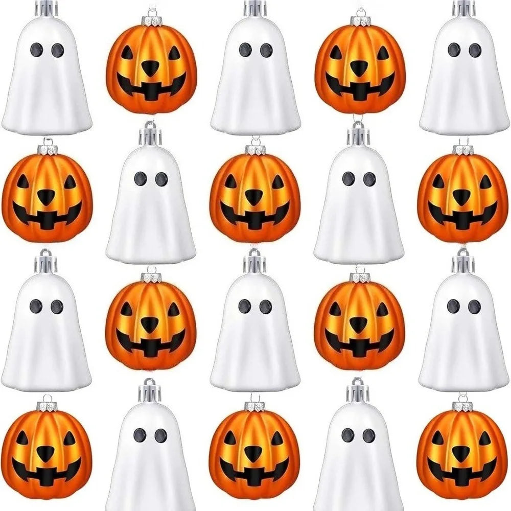 Guirlande à suspendre citrouilles et fantômes Halloween