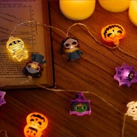 Halloween LED String Lights — Ghosts, Pumpkins & Cats
