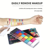 Halloween Face Paint Palette — 20 Colours, Kids & Adults